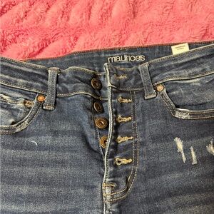 Maurices High Rise Distressed Blue Jeans